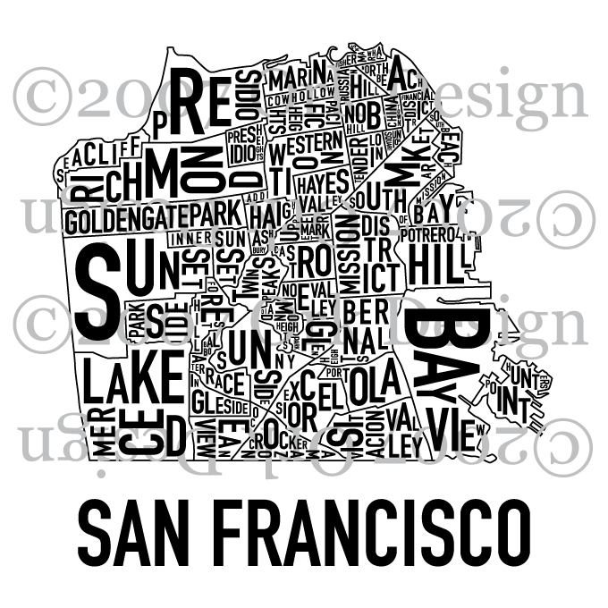 A map of San Francisco by JesseB